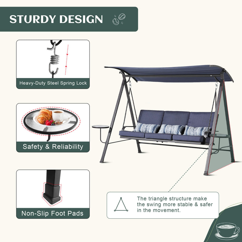 Chery Industrial Steel 3-seater Swing