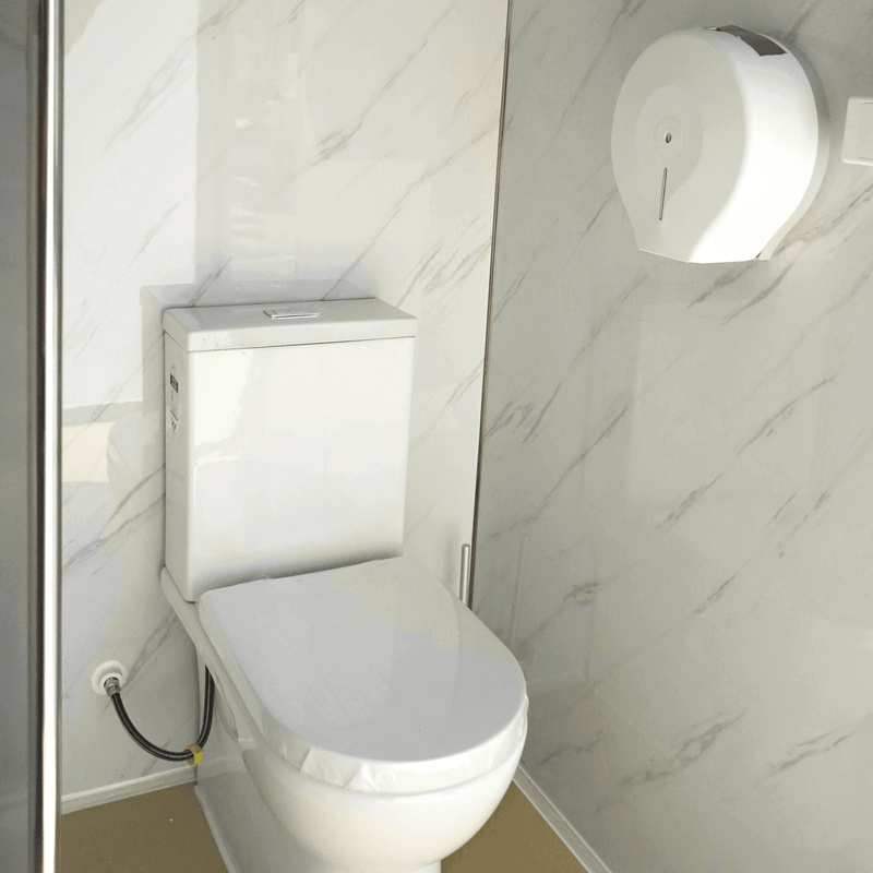 Bastone Portable Toilet with Fan-shaped Door Shower