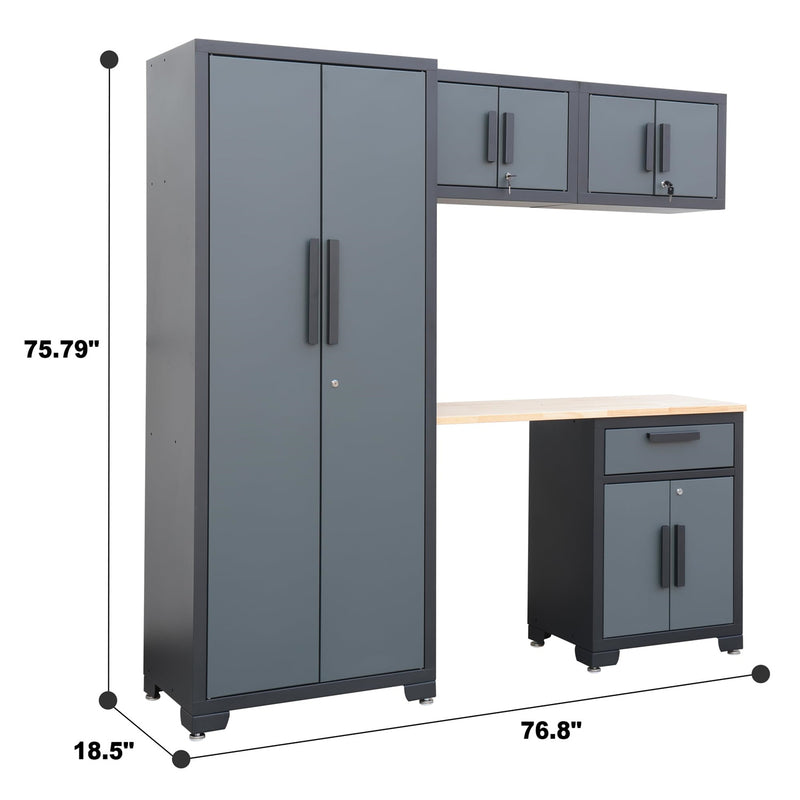 Chery Industrial 5 Piece Garage Storage Cabinet Set