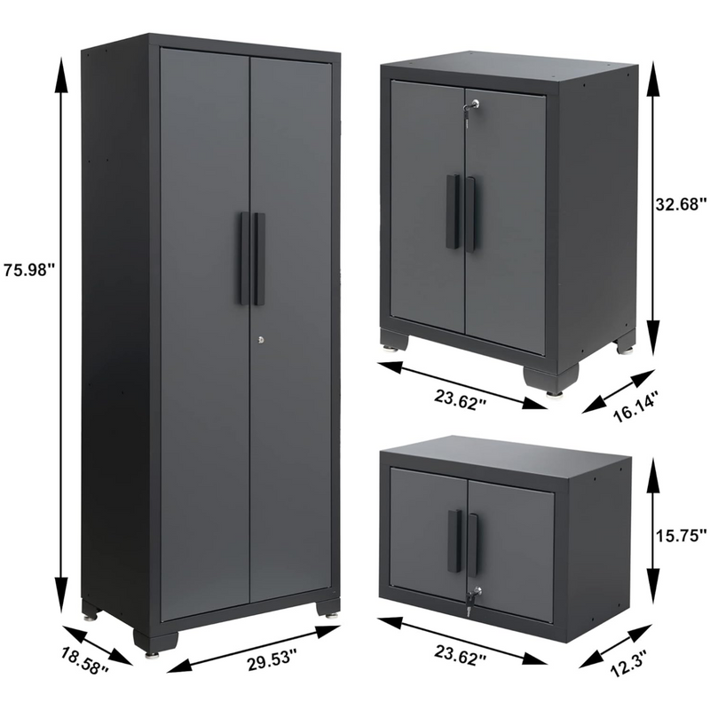 Chery Industrial 5 Piece Garage Storage Cabinet Set