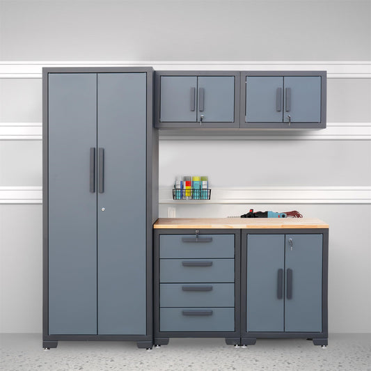 Chery Industrial 6-Piece Garage Storage Cabinet Set Metal Organization Cabinets