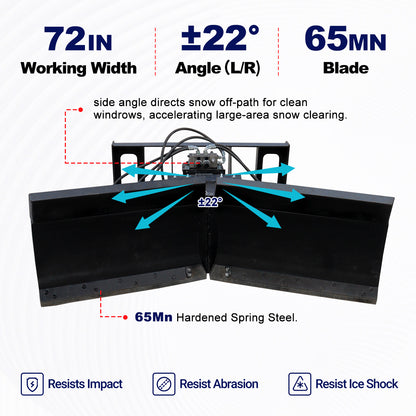 V-Blade Skid Steer Snow Plow