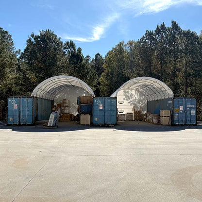 W20ft container shelter with real panel is used for storage of tools and equiment.