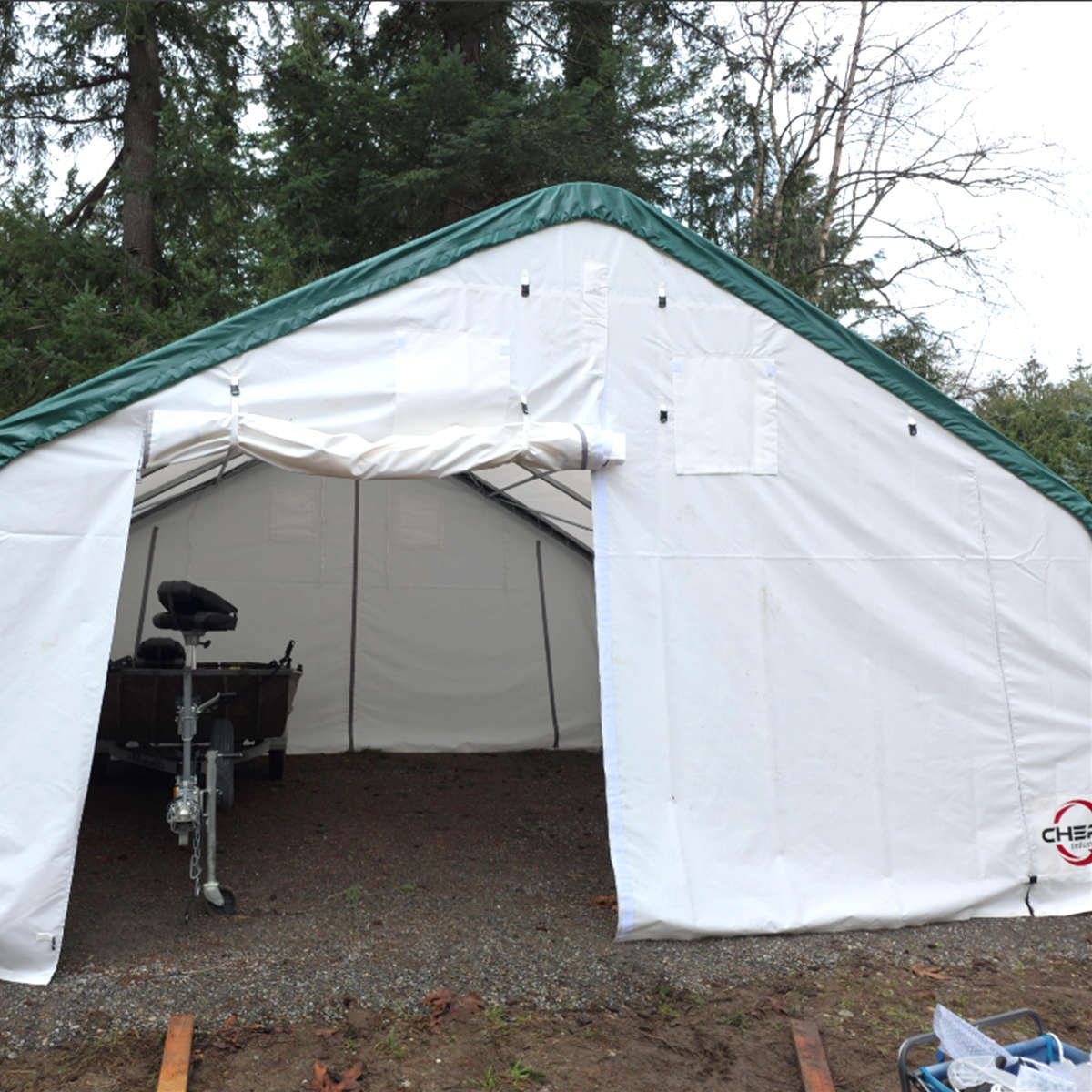 W20'xL20'xH12' Single Truss Storage Shelter