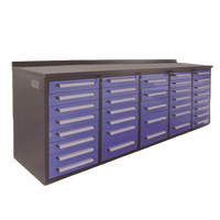 10ft Storage Cabinet with 35 Drawers