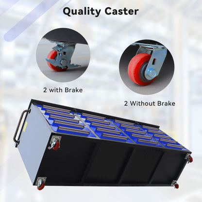 7ft Storage Workbench 20 Drawers with Wheels#color_Blue