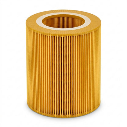 A cylindrical pleated air filter