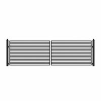 Aleko 18'x6' Steel Dual Swing Driveway Gate - MILAN Style