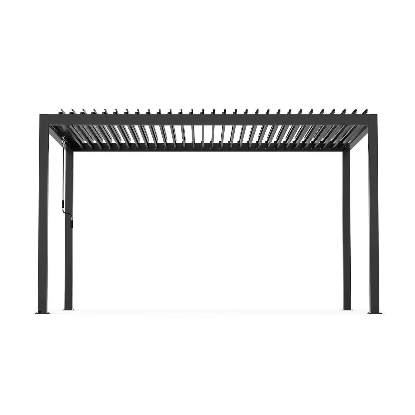 [AS-IS] 13x10 ft Aluminum Louvered Pergola with Adjustable Roof