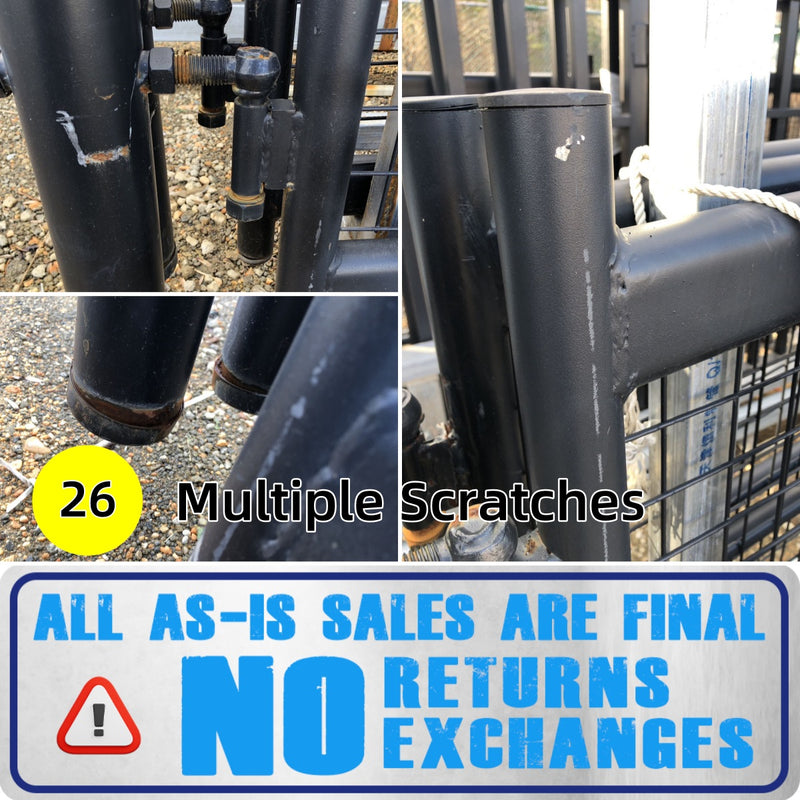 [AS-IS] 18 Ft Farm Metal Grid Iron Gate
