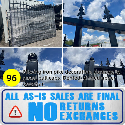 [AS-IS] 20x8 ft Steel Dual Swing Driveway Gate-Deer Style