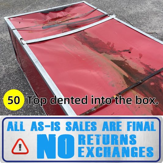 [AS-IS] 40' x 40' Dual Truss Container Shelter with Heavy Duty 22 oz PVC Cover