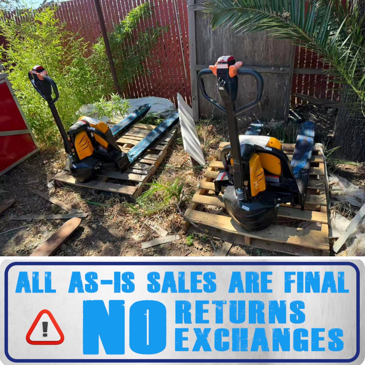 [AS-IS] 4400lbs Electric Pallet Jack, 45"x27" Fork
