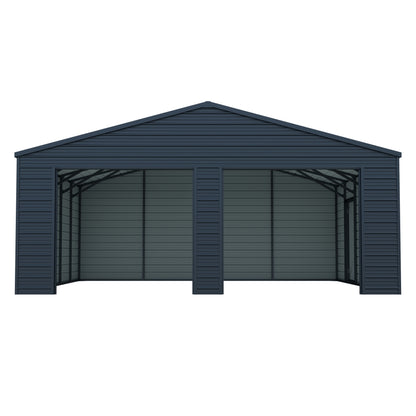 [CLEARANCE] Reinforced 23' x 22' Double Garage Metal Shed with Side Door