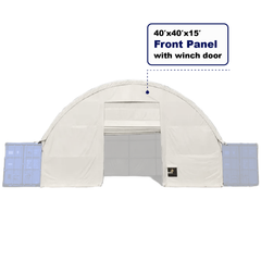 Front Wall with Winch door for Container Canopy Shelter 40'x40'x15'