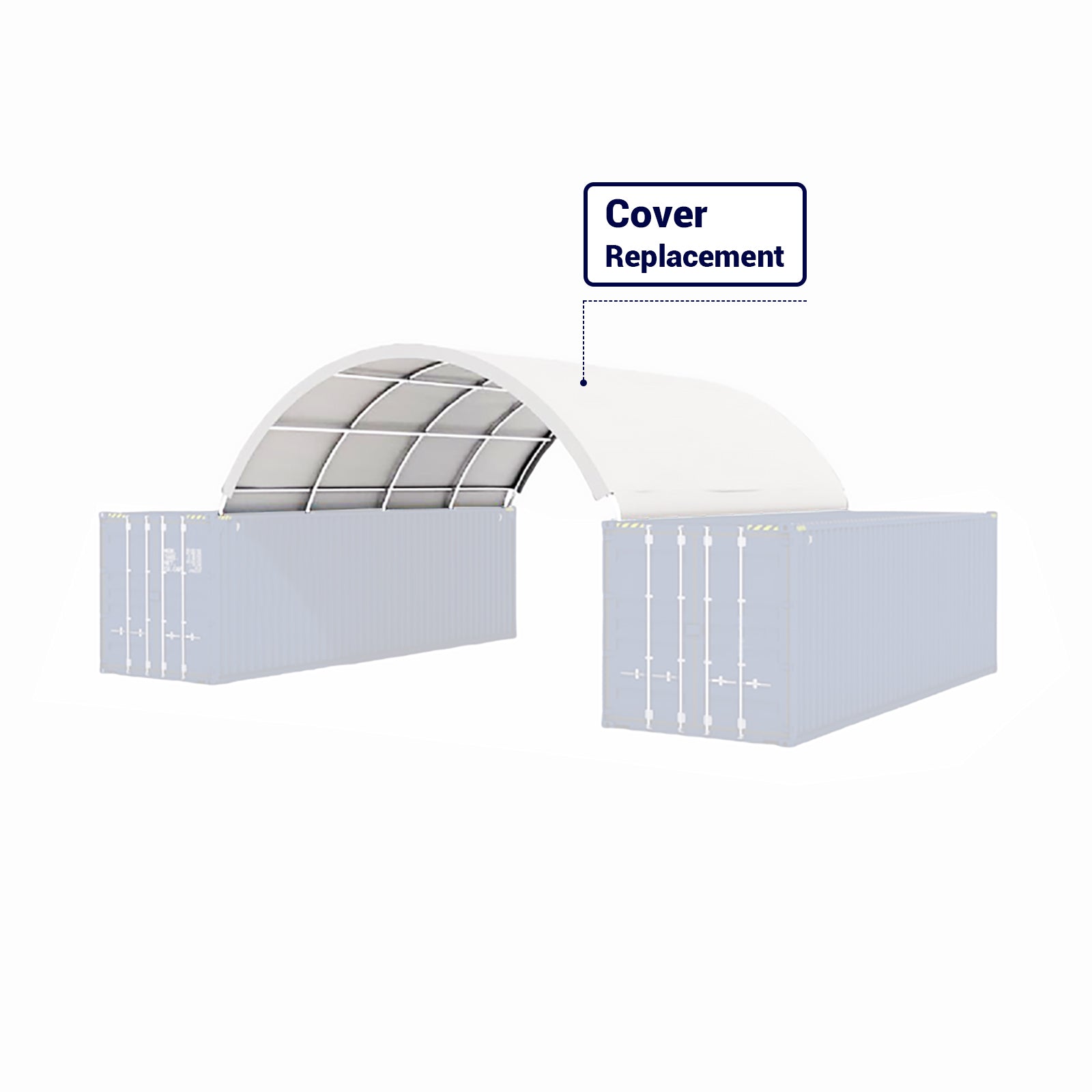 Air filter with packaging labeled 'Cover Replacement' on a white background
