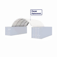Air filter with packaging labeled 'Cover Replacement' on a white background