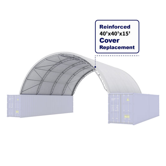 Cover Replacement for Reinforced Container Shelter W40'xL40'xH15'