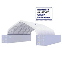 Cover Replacement for W40'xL40'xH15' Peak Container Shelter