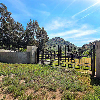 20x8 ft steel dual swing driveway gate#design_tree