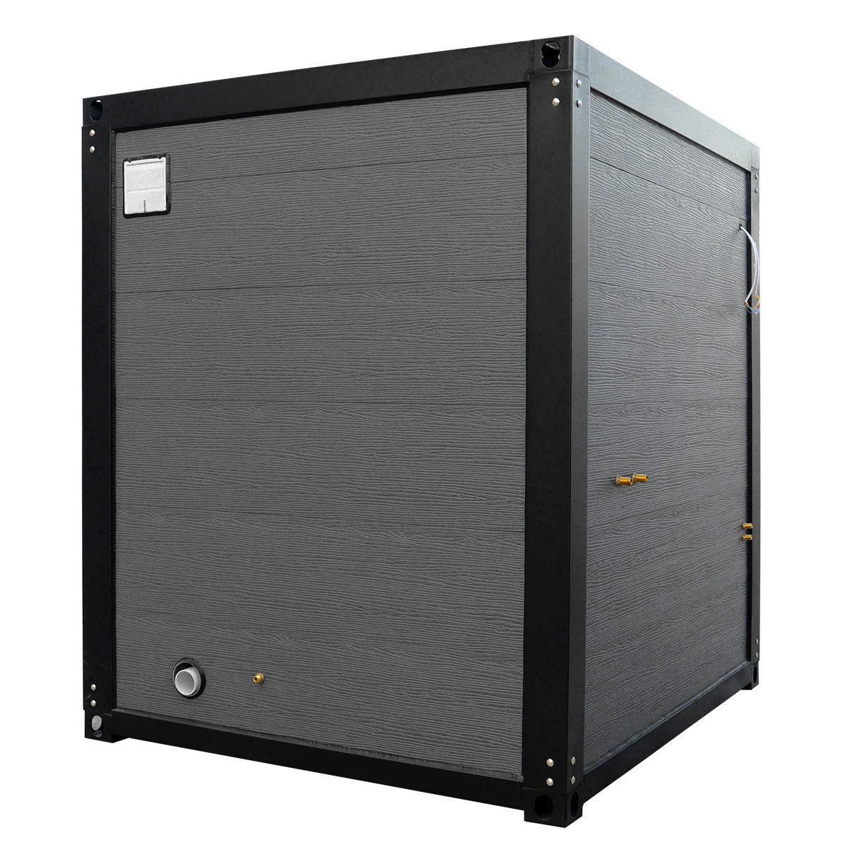 Deluxe Black Portable Toilet with Shower – Sliding Glass Door