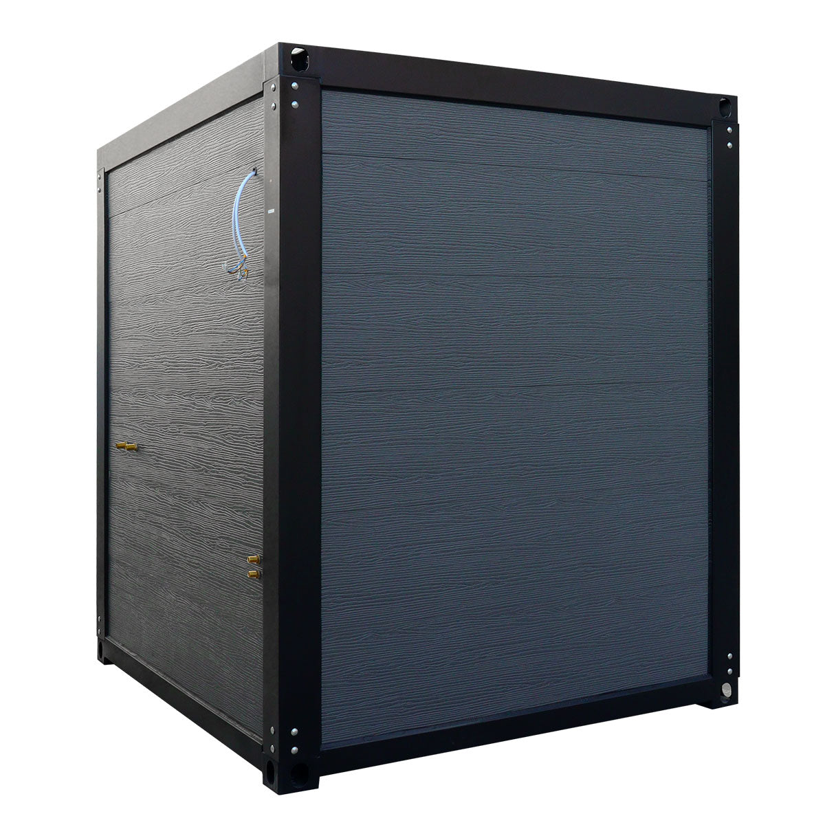 Deluxe Black Portable Toilet with Shower – Sliding Glass Door