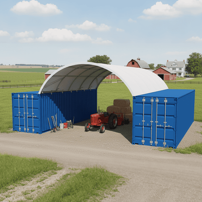 20'x40' Single Truss Container Shelter