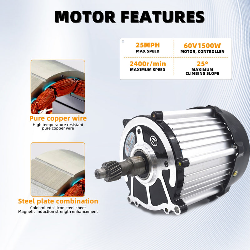Electric Hydraulic Dump Cargo Tricycle 1760lb Load Capacity, 60V 1500W Motor