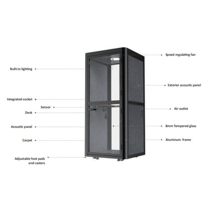 EP1F Flex Privacy Booth Meeting Pod for 1-person