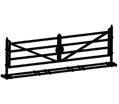 [BARGAIN]20ft Farm Metal Driveway Gate with Diagonal Tubes