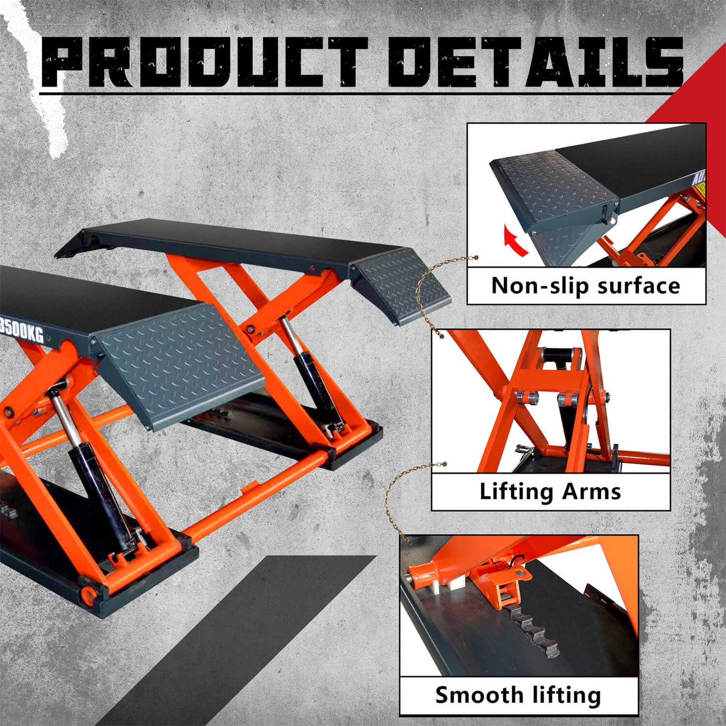 Features of X80-Pneumatic Mid Rise Scissor Lift