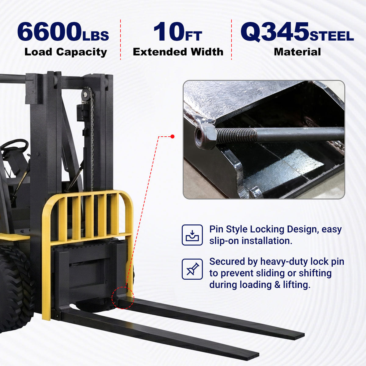 10 ft forklift extensions