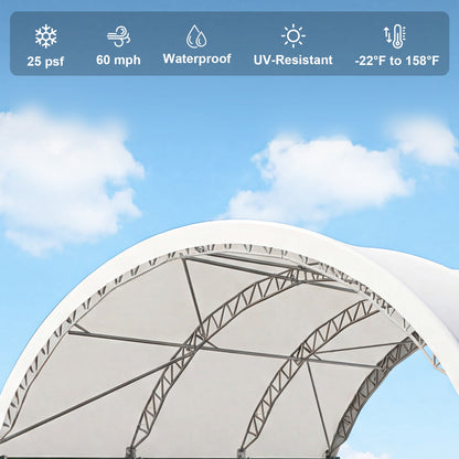 Fortified 20'x20' Double Truss Container Shelter