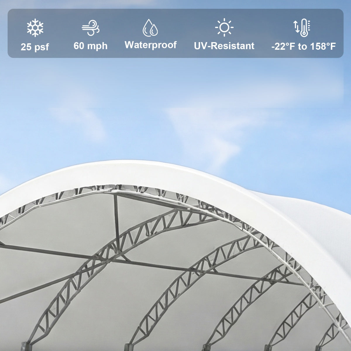 Fortified 20'x40' Double Truss Container Shelter