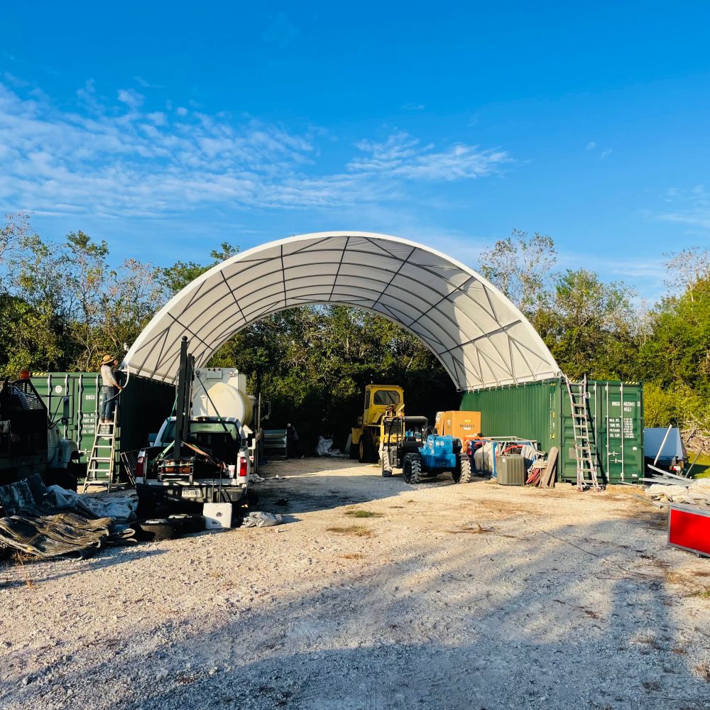 40'x40'x13' Shipping Container Canopy Shelter