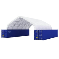 40'x40'x15' Double Truss Peak Container Canopy Shelter