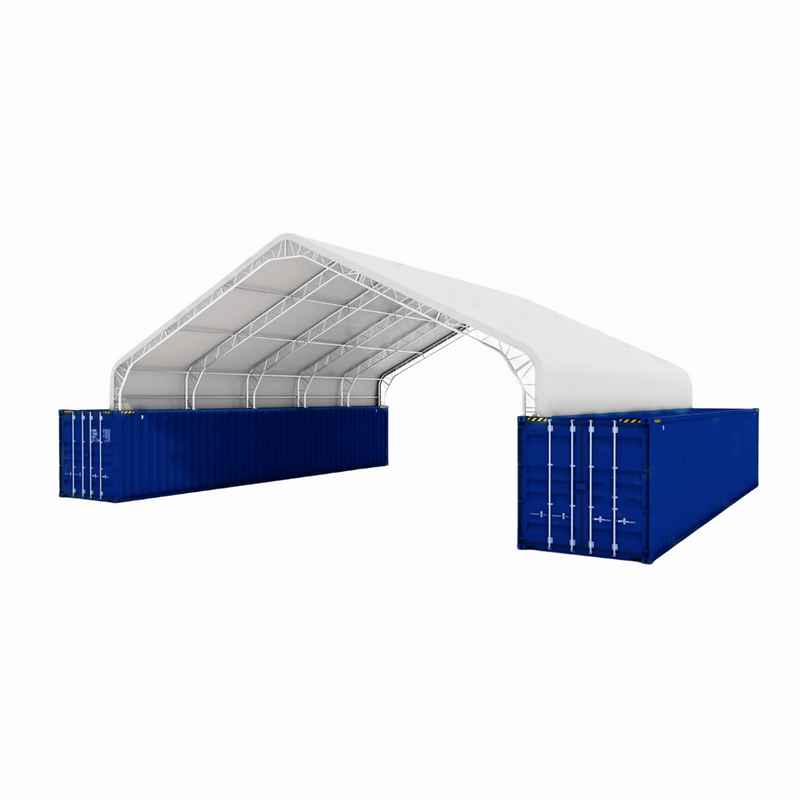 40'x40'x15' Double Truss Peak Container Canopy Shelter Main Picture