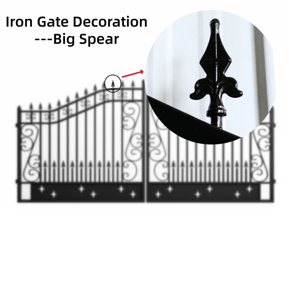 Iron Gate Decoration---Big Spear