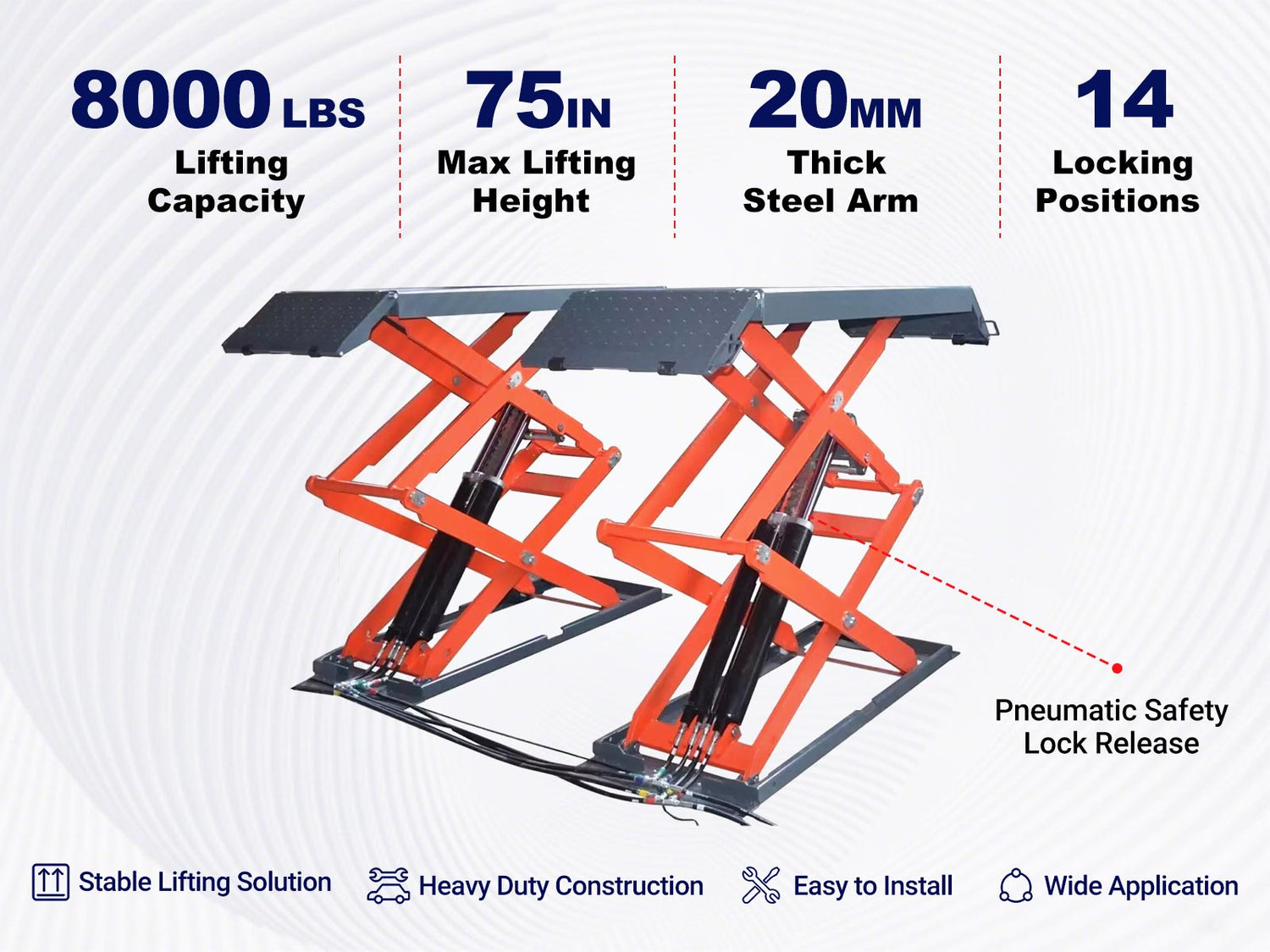 Key features of Katool AK-X95 full rise scissor lift