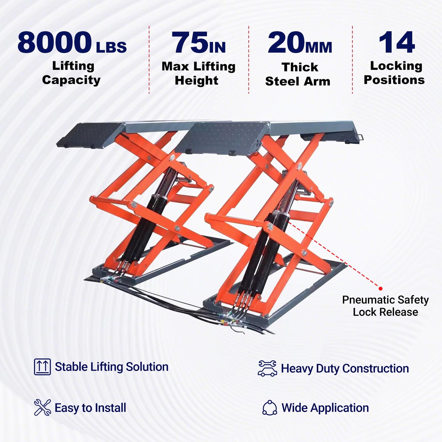 Key features of Katool AK-X95 full rise scissor lift
