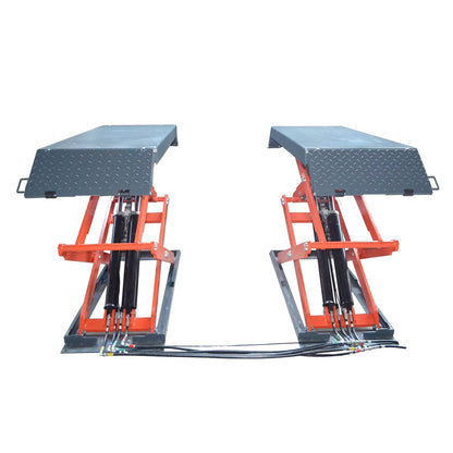 The AK-X95 car scissor lift is equipped with non-skid ramps for safe loading and unloading