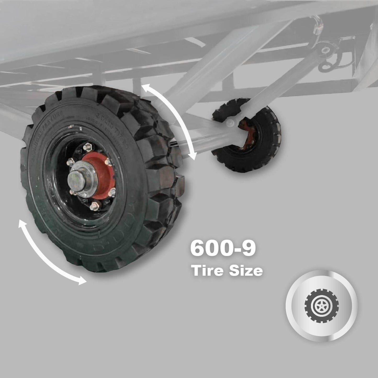 Portable Loading Dock Ramps Yard Ramp - 22,000 lb. Capacity-Tire Size 600-9