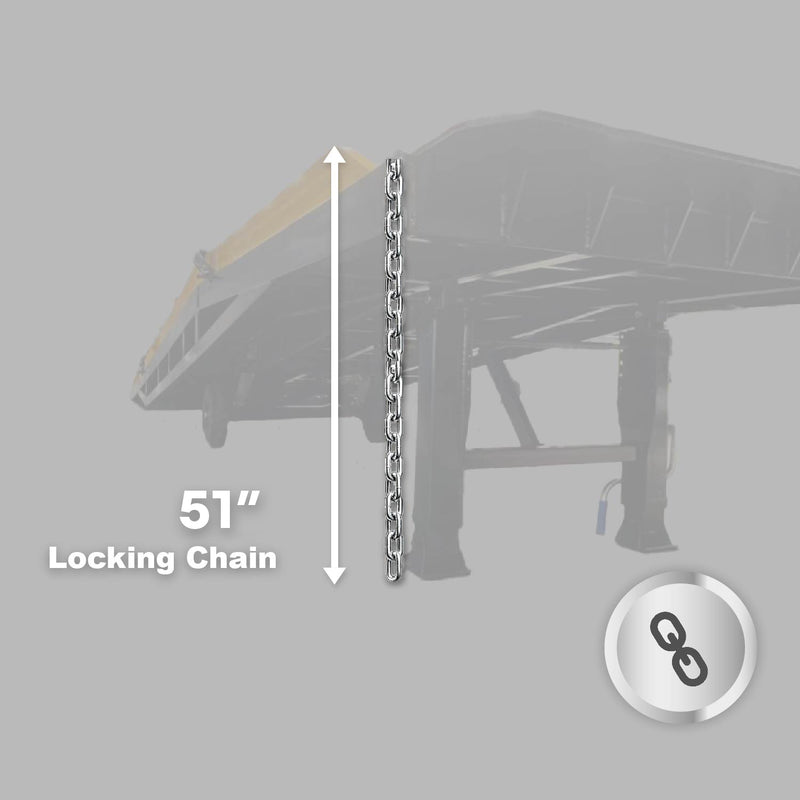 Portable Loading Dock Ramps Yard Ramp-Safety Locking Chain: 51"
