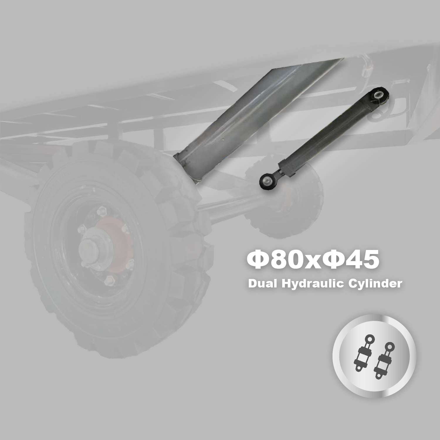 Portable Loading Dock Ramps Yard Ramp-Dual Cylinder Hydraulic: Φ80xΦ45