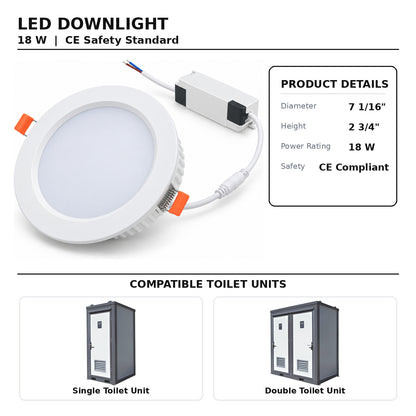 Measures 7-1/16" in diameter × 2-3/4" high for a space-saving ceiling installation