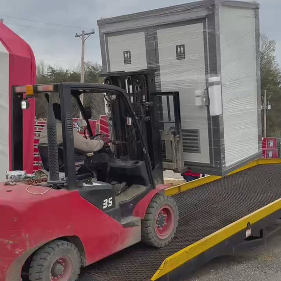Portable Loading Dock Ramps Yard Ramp Forklift Display Video-Vertical screen