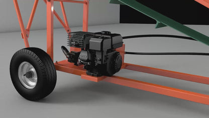 Firewood Conveyor 6.5HP 208cc Gasoline Powered 19.7" W Wood Conveyor Lifter Elevator with B&S Engine