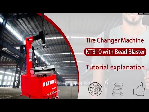 Katool KT-T810 Tire Changer w/ Bead Blaster, Max 24" Rim Clamping