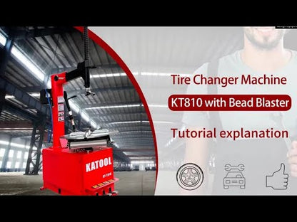 Katool KT-T810 Tire Changer w/ Bead Blaster, Max 24" Rim Clamping