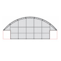 Rear Panel with Frame for W60'xL80'xH15' Container Shelter